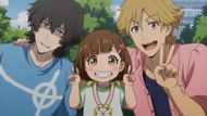 Miri and his papas, Rei and Kazuki (Image via P.A. Works)